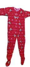 Disney Tinkerbell Women&#39;s Footed Pajamas Red Princess PJ One pc Large New W Tags - £31.64 GBP