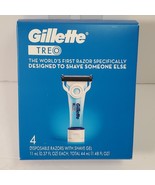 Gillette TREO Disposable Razors With Built-in Shave Gel 4 ct. Count Razor - £4.59 GBP