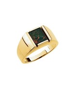 14k Yellow Gold Bloodstone Men's Ring - $2,149.00+
