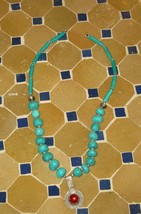 moroccan jewelry-Bohemian jewelry-Moroccan turquoise jewelry-Turquoise necklace - £35.97 GBP