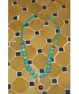 moroccan jewelry-Bohemian jewelry-Moroccan turquoise jewelry-Turquoise n... - $842.40 MXN