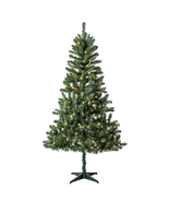 6.5&#39; Pre-Lit Madison Pine Green Artificial Christmas Tree with Color-Cha... - $1,271.12 MXN