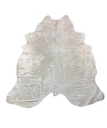 Solid Ivory Cowhide Rug (longish hair/ huge size) Size: 9x7 feet Y-071 - €421,36 EUR