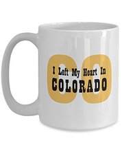 An item in the Pottery & Glass category: I Left My Heart In Colorado - 15oz Mug