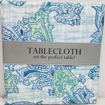 1 Printed Fabric Tablecloth 60&quot;x84&quot; Oblong (6-8 people) FLOWERS, DII - £19.70 GBP