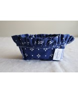 Longaberger Classic Blue Parsley Basket Liner #224203 Cotton USA - £7.51 GBP