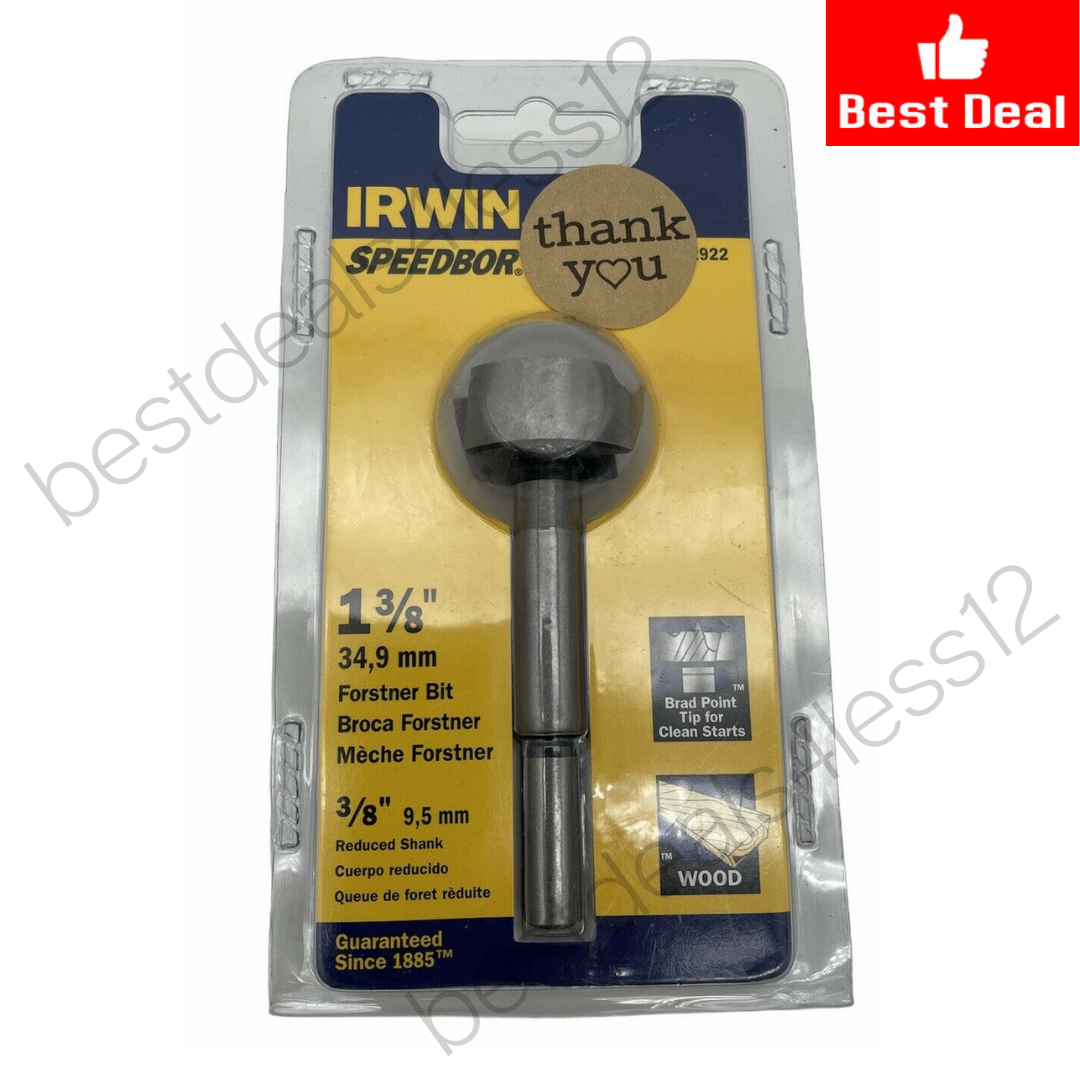 New 1-3/8 WD Forstner Bit No 42922 Irwin Industrial Tool Co - £11.34 GBP
