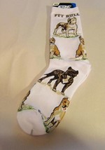 Adult Medium Pit Bull Terrier Dog Breed Poses Footwear Dog Socks 6-11 - £9.58 GBP
