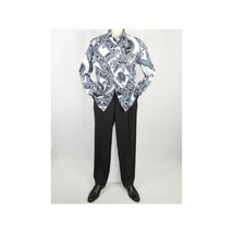 Mens Oscar Banks Turkey Shirt Satin Roman Lion Medusa European 6587 Black gray image 9