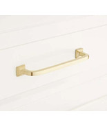 New 4&quot; Satin Brass Klein Solid Brass Cabinet Pull by Signature Hardware - $16.95