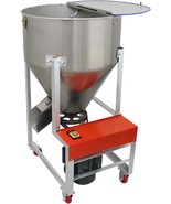 165Lbs 110V 304Stainless Steel Feed Mixer Granular Plastic Blender - $19,748.13 MXN