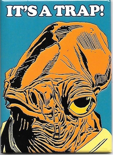 Star Wars Admiral Ackbar It&#39;s A Trap! Art Image Refrigerator Magnet NEW ... - $3.99