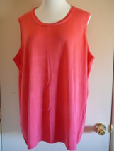 Women&#39;s Sweater Avenue Studio  Acrylic Salmon Pink Sleeveless Size 26/28 - £11.27 GBP