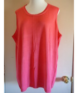 Women&#39;s Sweater Avenue Studio  Acrylic Salmon Pink Sleeveless Size 26/28 - £11.27 GBP