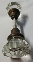 Vintage Used Glass Crystal Doorknob set. Very nice. - £15.26 GBP