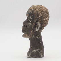 Vintage Hand Carved Stone African Head Bust Small - $86.06