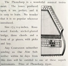Phonoharp Musical Instrument 1894 Advertisement Victorian Stringed Music ADBN1qq - £15.79 GBP