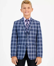 Michael Kors Big Boys Silver Slim Fit Stretch Suit Jacket 18R - £54.92 GBP