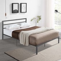 Charcoal Grey Queen Metal Bed Frame with Headboard - Sturdy Design - $168.99