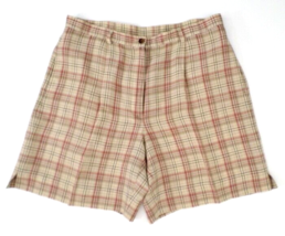 Vintage Liz Golf Womens Shorts Size 16 Plaid Linen Blend Liz Claiborne 3... - £11.68 GBP