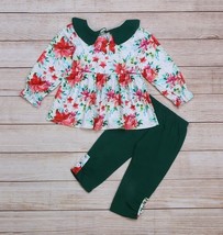 NEW Boutique Girls Floral Tunic Outfit Set 12-18 Months - $17.96 CAD