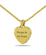 Small/Keepsake Always in my Heart  Gold Pendant Funeral Cremation Urn fo... - €85,85 EUR