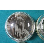 Glass Paperweight Photograph American Indians HOLOGRAPHINC Style- Pick O... - $42.13