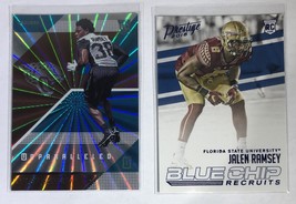 Lot of 2 Jalen Ramsey base Rookie Cards 2016 unparalleled blue chip rc Jags - $74.14 MXN