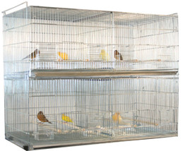 2 Of X-Large Galvanized Stackable Breeding Flight Bird Double Divider Ne... - £262.98 GBP