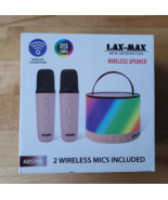 LAX-MAX New Generation Wireless Speaker With 2 Wireless Mics New - $24.23