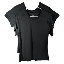 Womens Plain Blank Short Sleeve Tee Shirts Black Medium Lightweight Tops... - $31.69