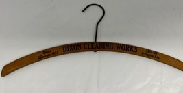 Vintage RARE Dixon Cleaning Works Wooden Hanger 1511-13 Irvington Ave Delaware - £38.47 GBP