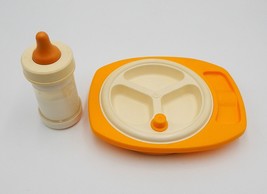 Fisher Price Fun with Food Baby’s Mealtime Set Divided Dish Magic Milk B... - £23.97 GBP
