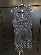 J.Crew Sleeveless Navy Blue Dress with Yellow Floral Print, - $39.60