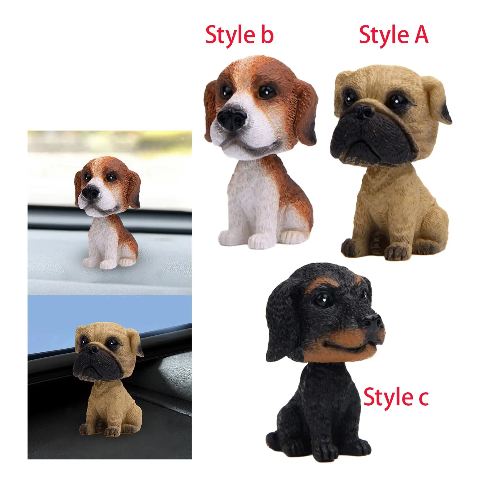 Swaying Dogs Car Ornaments Interior Accessories Resin Universal Creative - £10.57 GBP