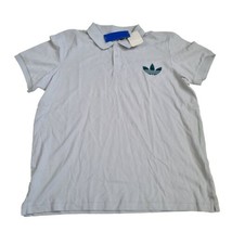  Adidas Pique Polo Emblem Grey Short Sleeve Shirt Men W56062 Casual Size XL - £23.59 GBP