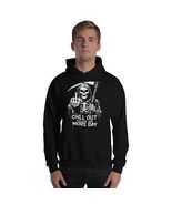 Chill Out You Got One More Day Unisex Hoodie, Angel of Death Grim Reaper... - $35.63+