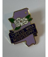 Mississippi WBA Tupelo Lapel Pin Womens Bowling Association Purple Flower - $19.03