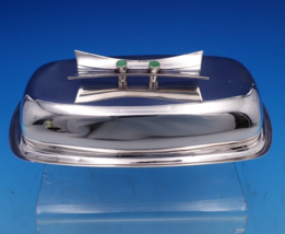 Towle Mid-Century Modern Sterling Silver Butter Dish Covered w/ Accents ... - $385.11
