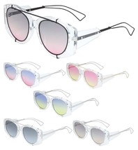 Futuristic Square Aviator Sunglasses Retro Designer Fashion Sport Outdoor Beach - £5.55 GBP