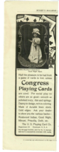 1902 Congress Playing Cards Antique Print Ad Child in Nightclothes Good Night - £10.03 GBP