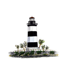 Governors Point Lighthouse High Quality  Decal Car Truck Wall Window Cup... - £5.46 GBP+