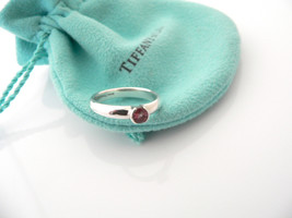 Tiffany &amp; Co Silver Pink Tourmaline Ring Gemstone Band Sz 6.25 Gift Stacking - £278.17 GBP