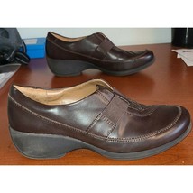 Naturalizer Clogs Women&#39;s 7.5 Brown Faux Leather Slip-On Comfort Flexible - $42.48
