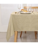 JIUZHEN Rectangle Table Cloth Faux Linen Farmhouse Tablecloth Soft Wrink... - $33.65