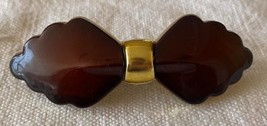 ⭕VTG, hair clips, hairpins, 1980s retro, brown and gold, 10 cm long - $207.30 MXN