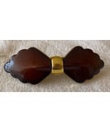 ⭕VTG, hair clips, hairpins, 1980s retro, brown and gold, 10 cm long - $207.30 MXN