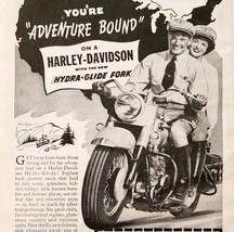 1949 Harley Davidson Hydra-Glide Motorcycle Advertisement Automobilia Vt... - $24.99