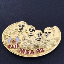 Mount Rushmore MSA 1993 Shriners Gold Tone Masonic Masons Pin Enamel - $12.95