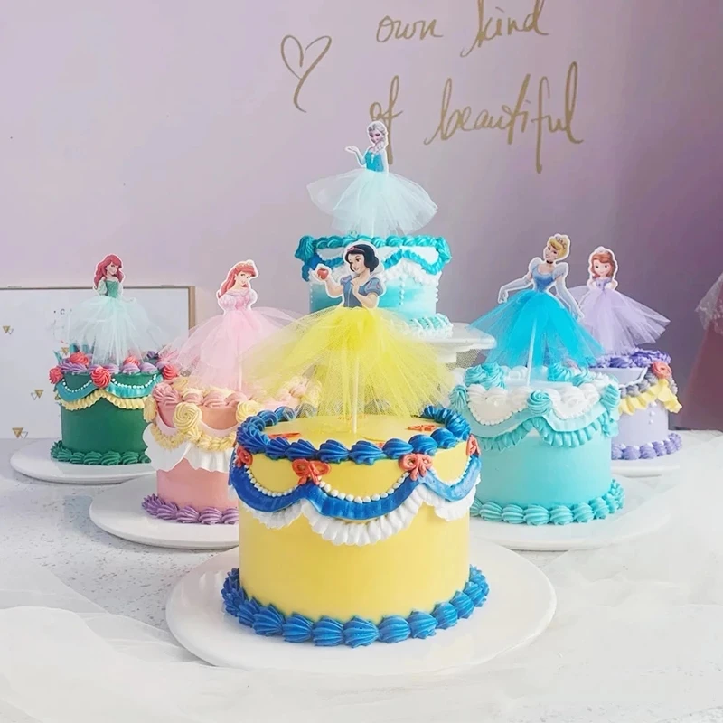 Game Fun Play Toys 1pcs/Lot Frozen A Anna Princess Cake Cupcake Toppers Cake Fla - £23.18 GBP